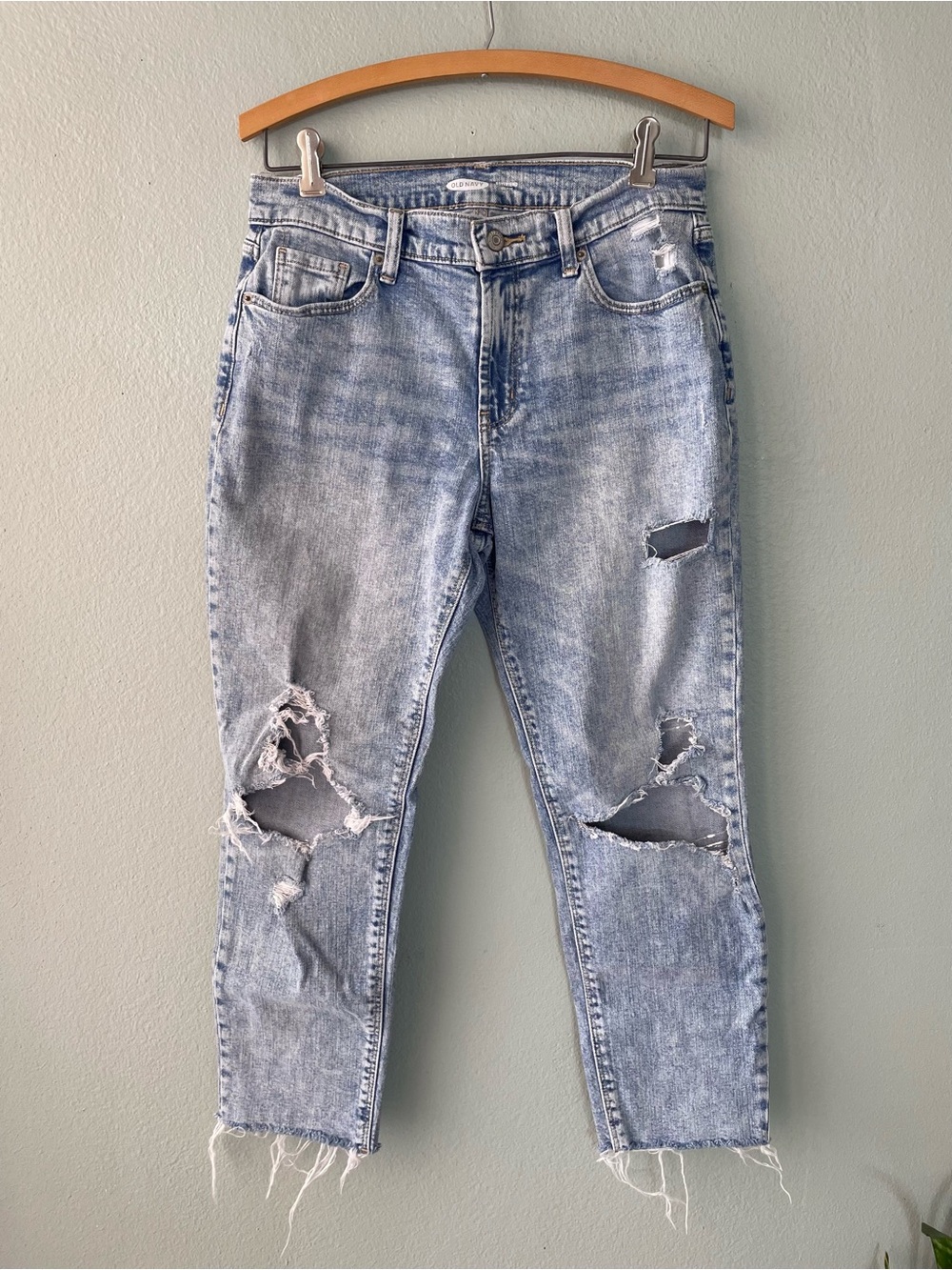 ♦️5/$15♦️ Old Navy | Torn Distressed Acid-Washed Boyfriend Mid-Rise Jeans